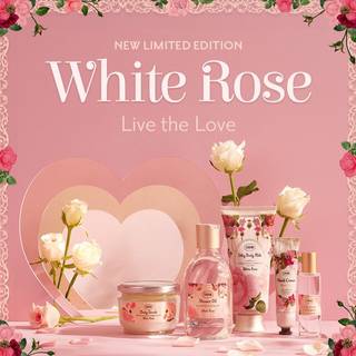 קולקציה White Rose במהדורה מוגבלת - עם שילוב ניחוחות עדין ומלטף  במיוחד המבוסס על מאסק ווניל המלווים בורד לבן ברגמוט ונגיעות יסמין.